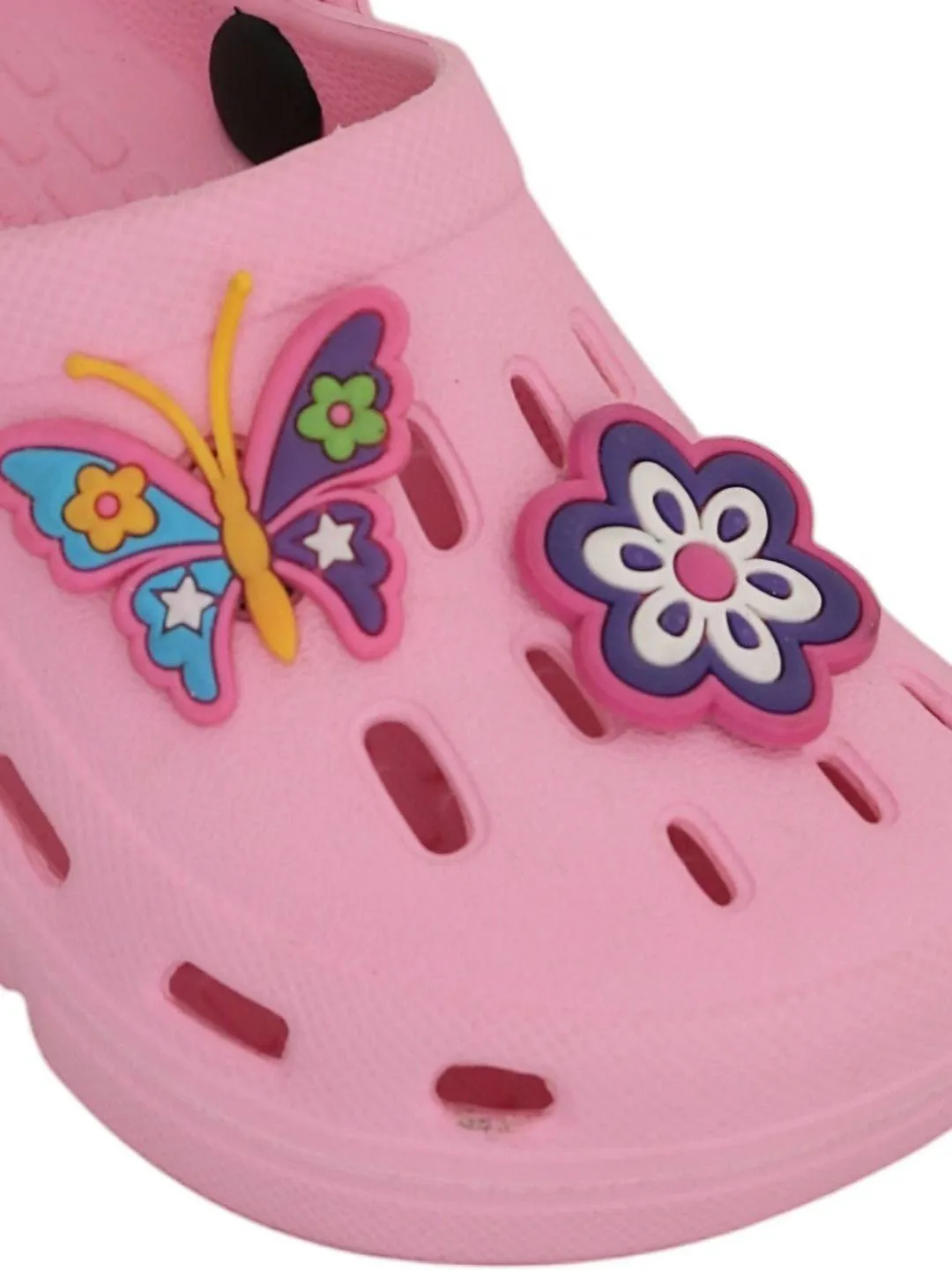 Charming Butterfly and Flower Accents Clogs for Girls
