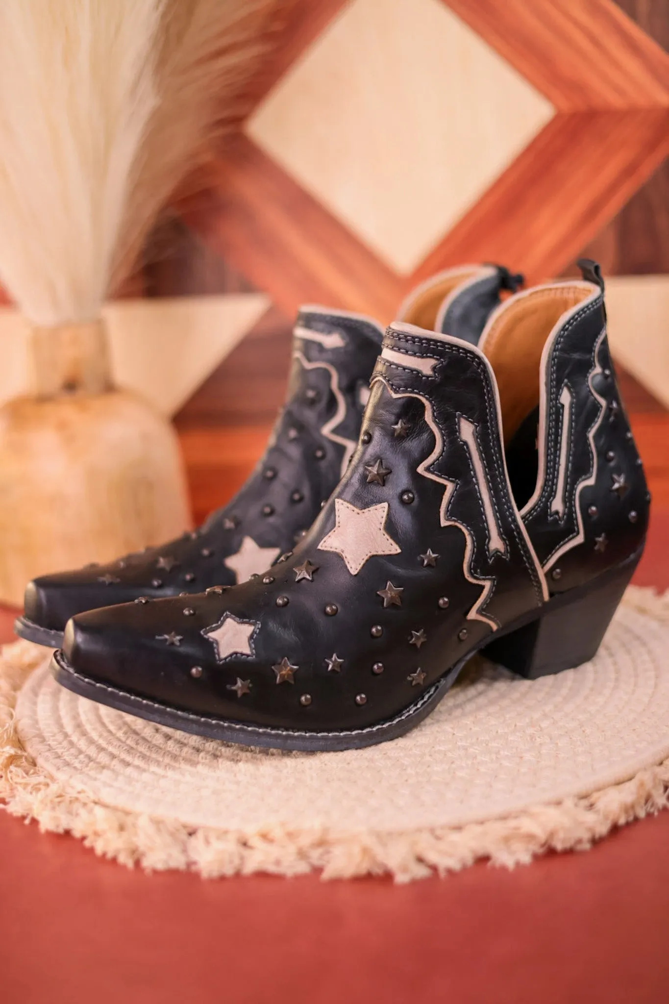 Lone Star Sky Split-Top Leather Boots