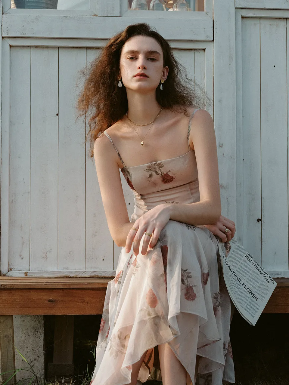 Mute beige long dress