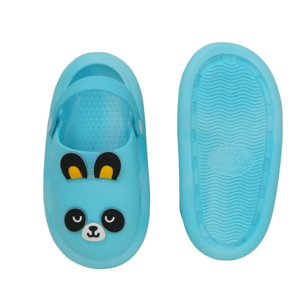 Ocean Breeze Panda Pals Kids' Clogs - Cool Blue Comfort for Little Explorers