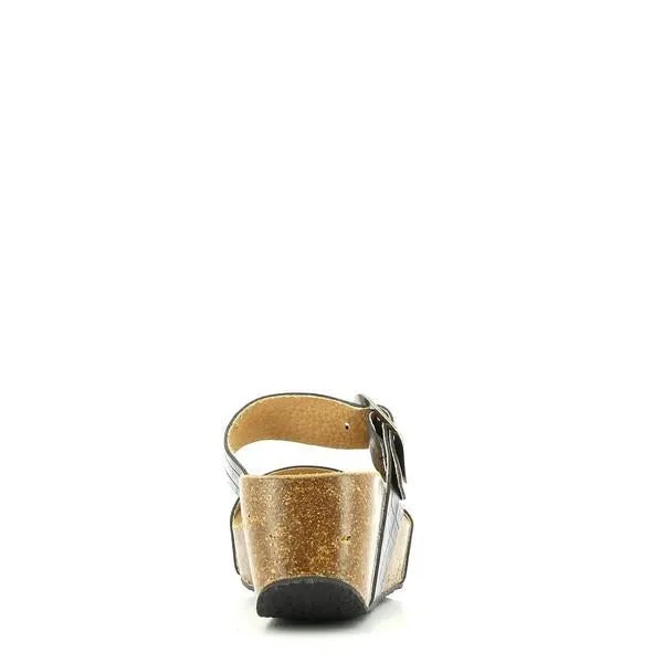 Plakton 273004 Black Crocodile Wedges